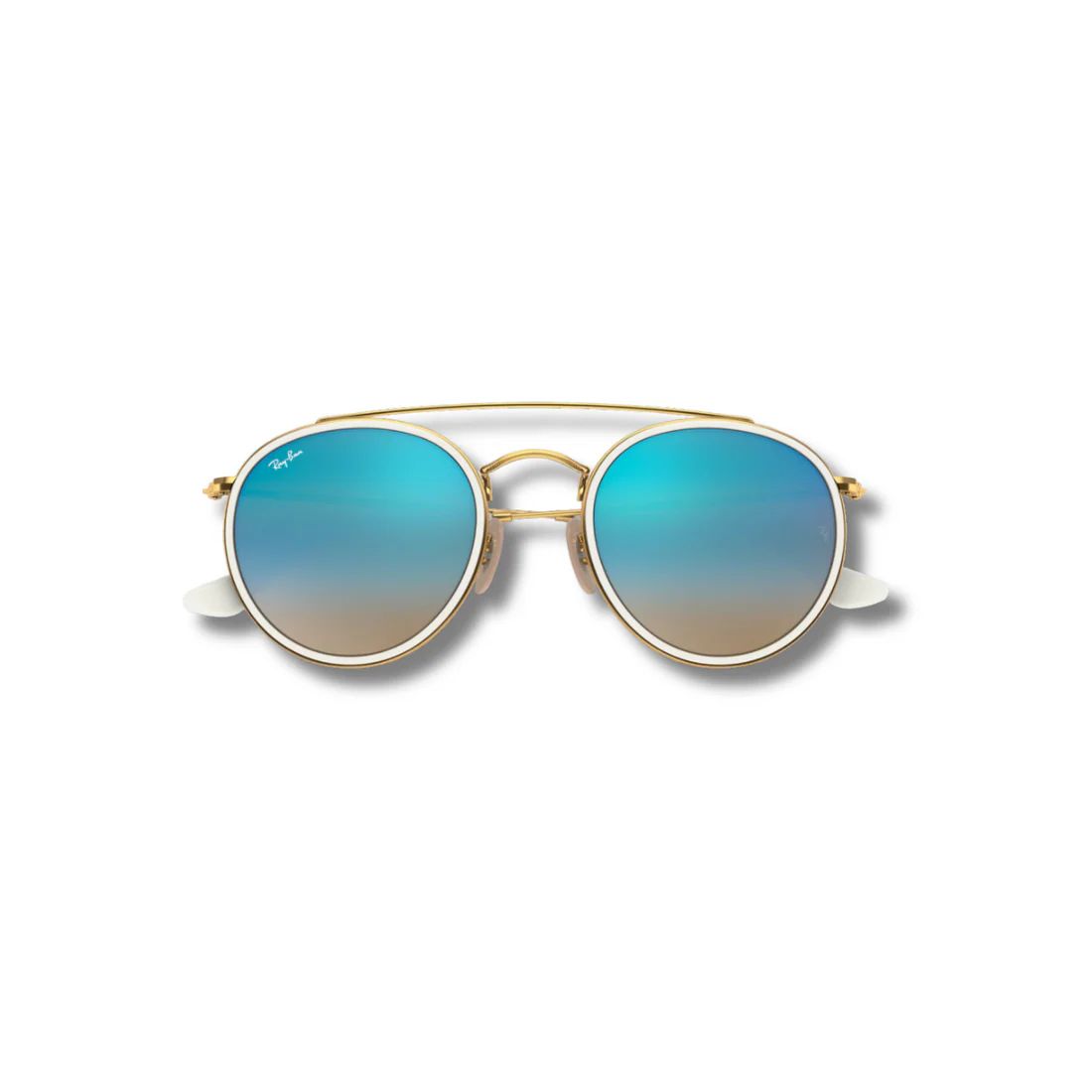 Lentes de Sol RB Round Double Bridge Flash Blue